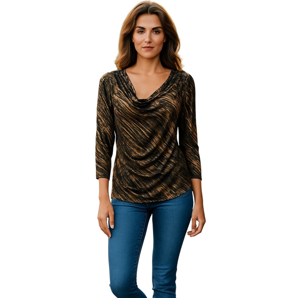 Dress Barn Collection Zebra Sequin Top